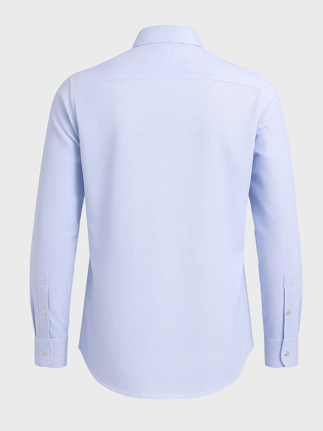 Men's Blue Slim Fit Striped Formal Shirt - Image 4