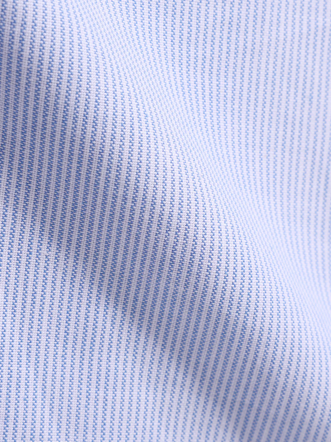 Men's Blue Slim Fit Striped Formal Shirt - Image 6