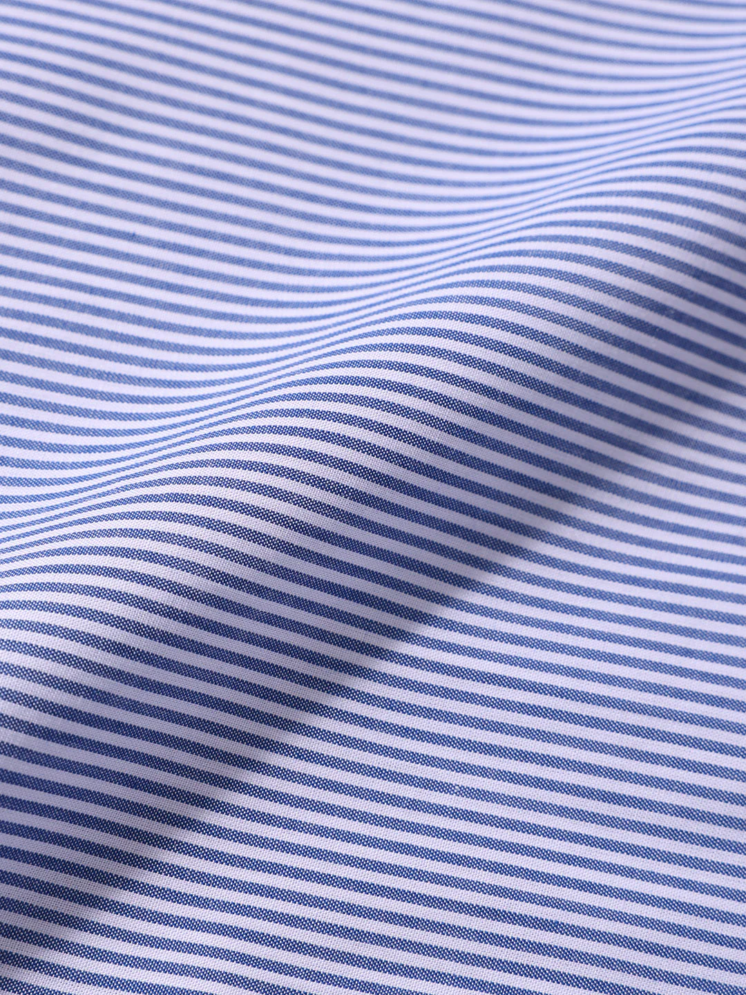Men's Blue Slim Fit Striped Formal Shirt - Image 6