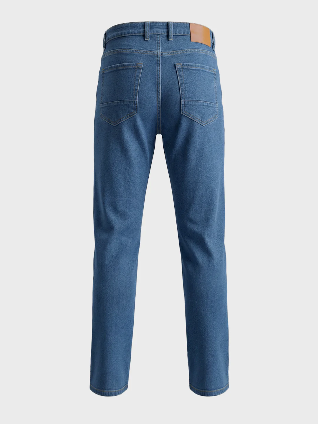 Men's Blue Slim Straight Fit Solid Casual Jeans - Image 7