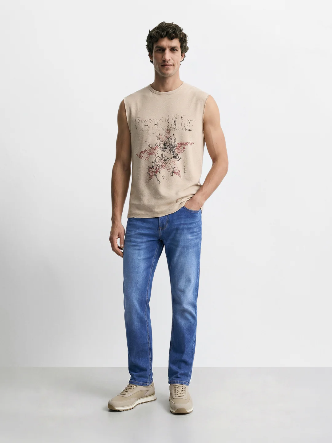 Men's Blue Slim Straight Fit Solid Casual Jeans - Image 6