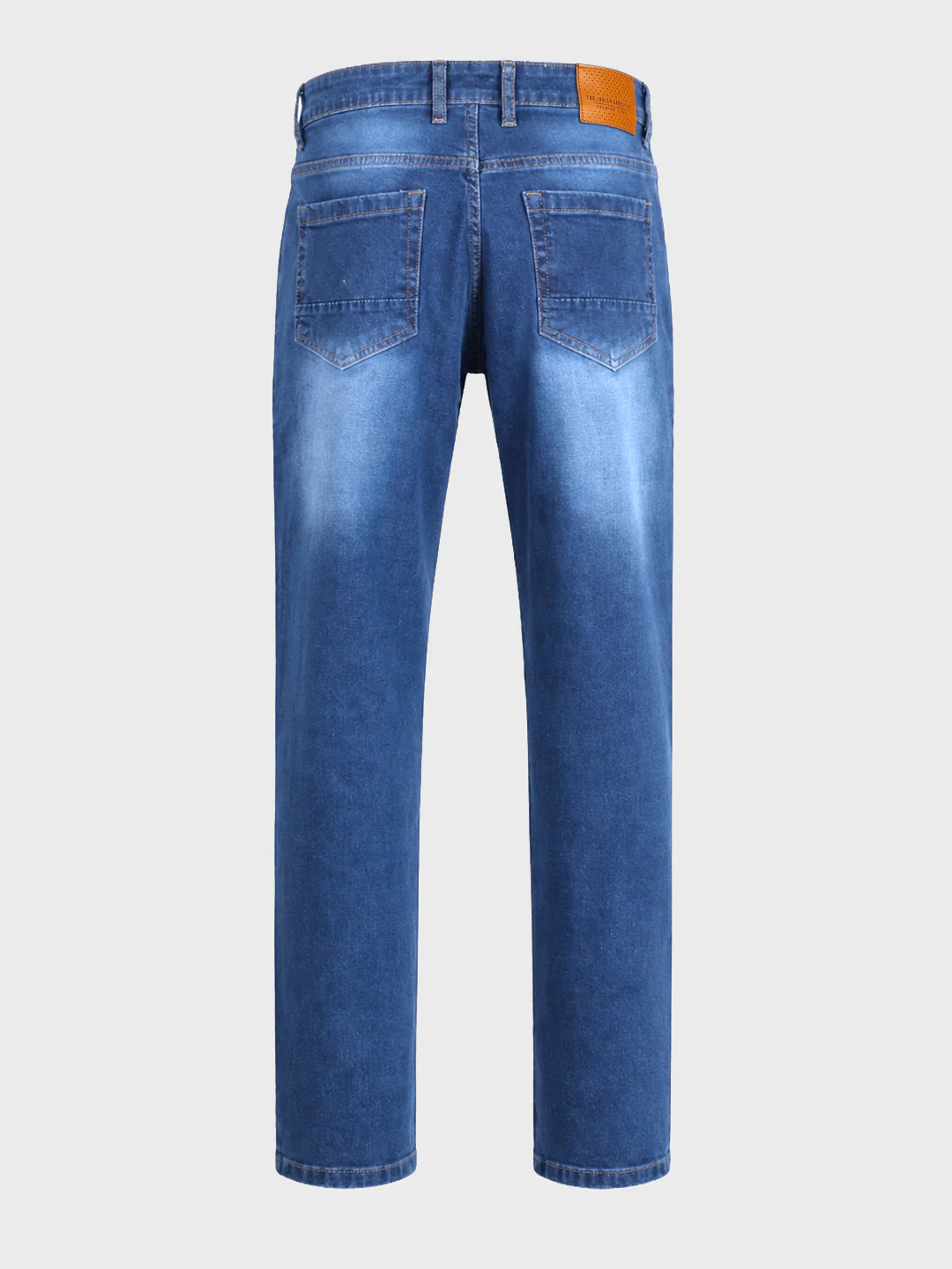 Men's Blue Slim Straight Fit Solid Casual Jeans - Image 8