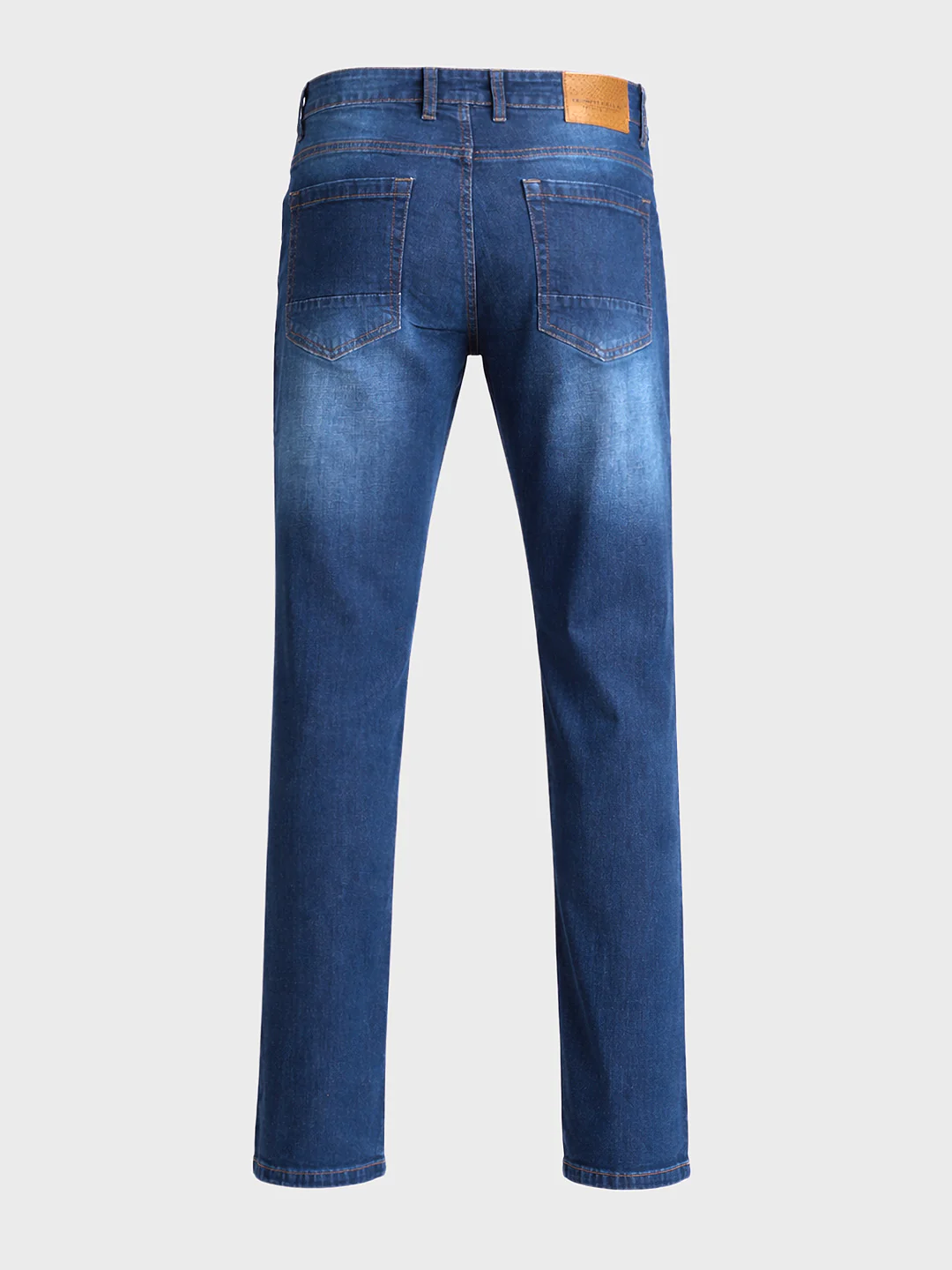 Men's Blue Slim Straight Fit Solid Casual Jeans - Image 7