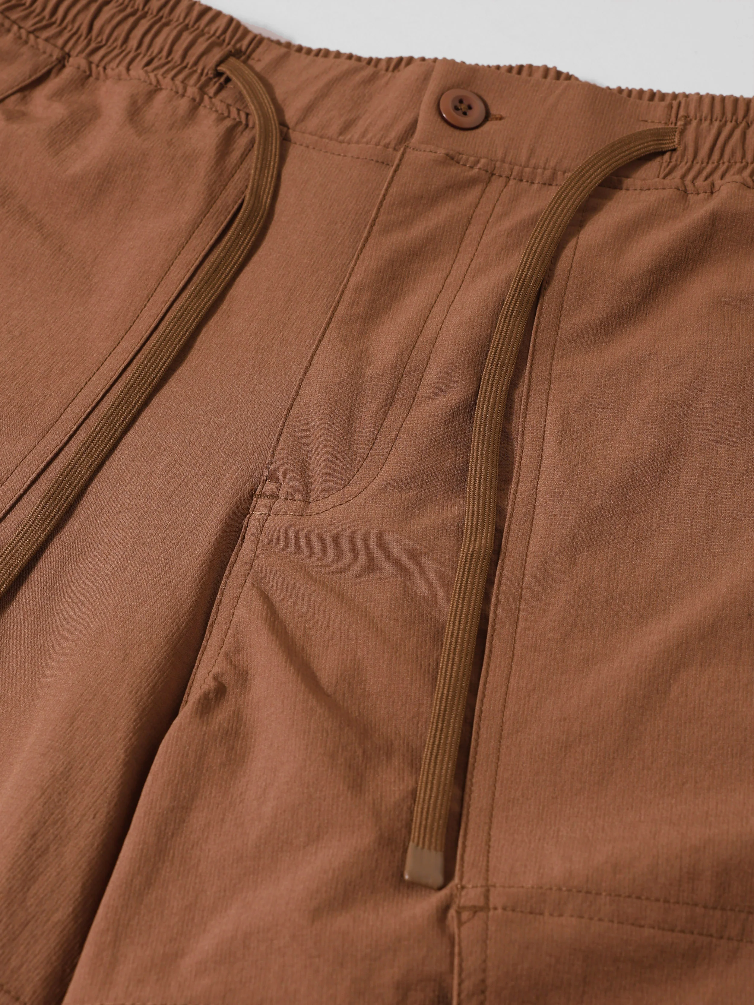 Men's Brown Baggy Fit Solid Utility Trousers - Image 7