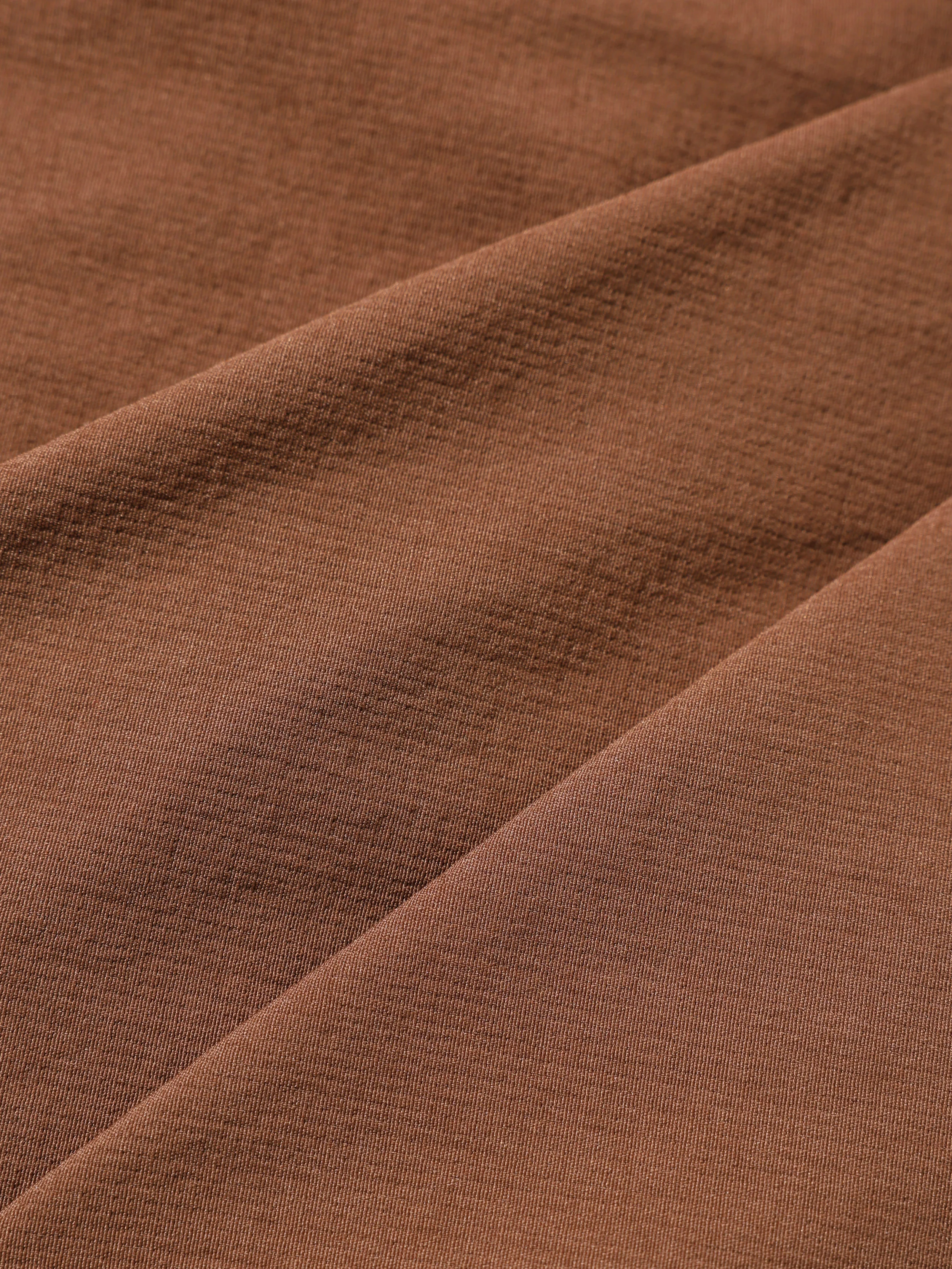 Men's Brown Baggy Fit Solid Utility Trousers - Image 8