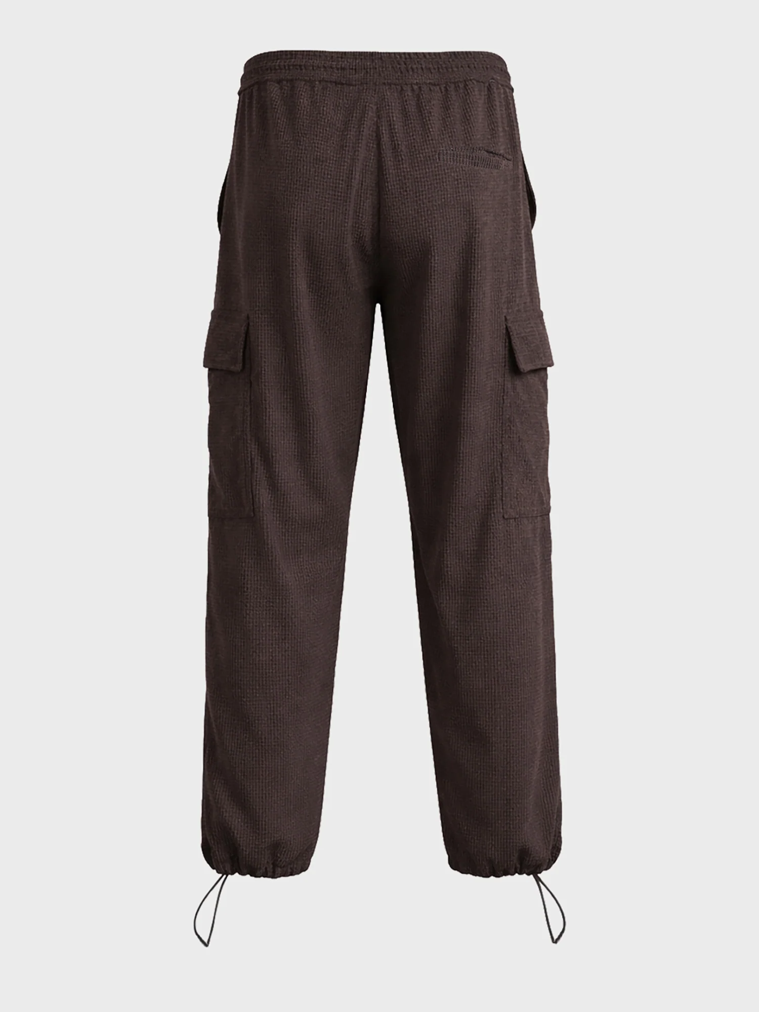 Men's Brown Baggy Fit Textured Utility Cargo - Image 6