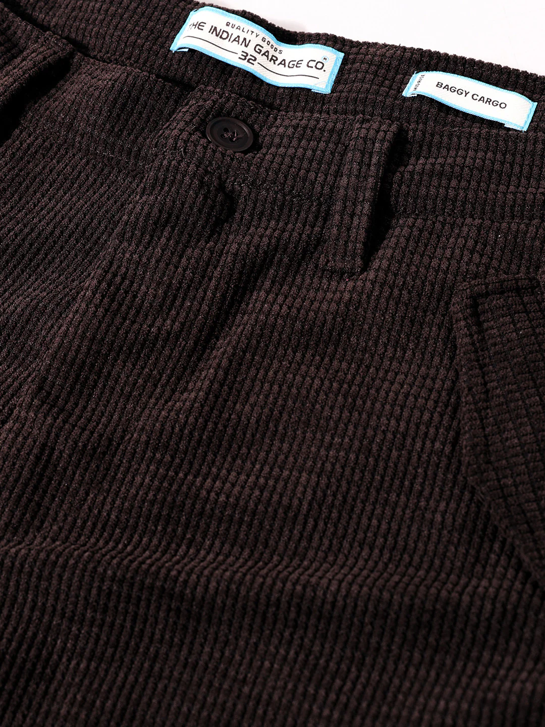 Men's Brown Baggy Fit Textured Utility Cargo - Image 6