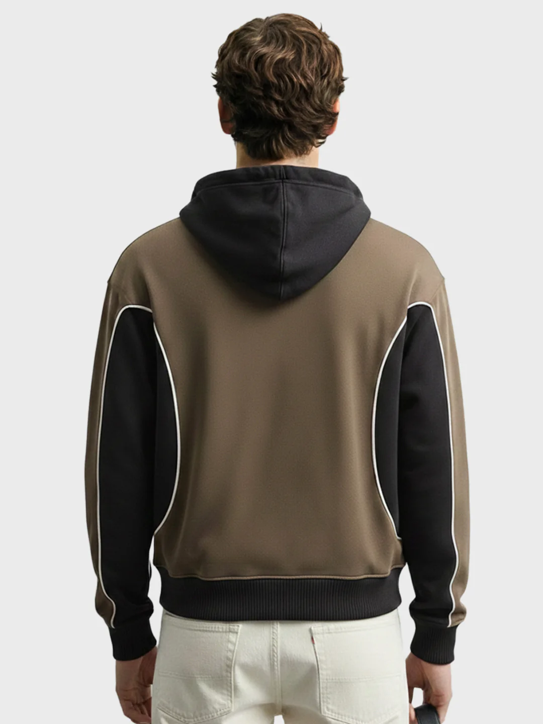 Men's Brown Boxy Fit Graphic Printed Casual Sweatshirt - Image 2