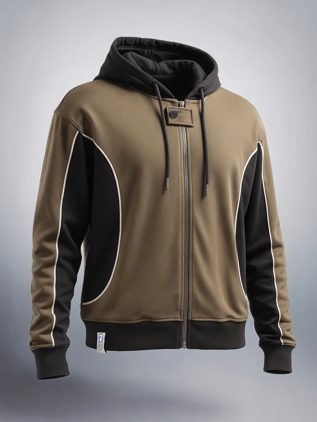 Men's Brown Boxy Fit Graphic Printed Casual Sweatshirt - Image 3