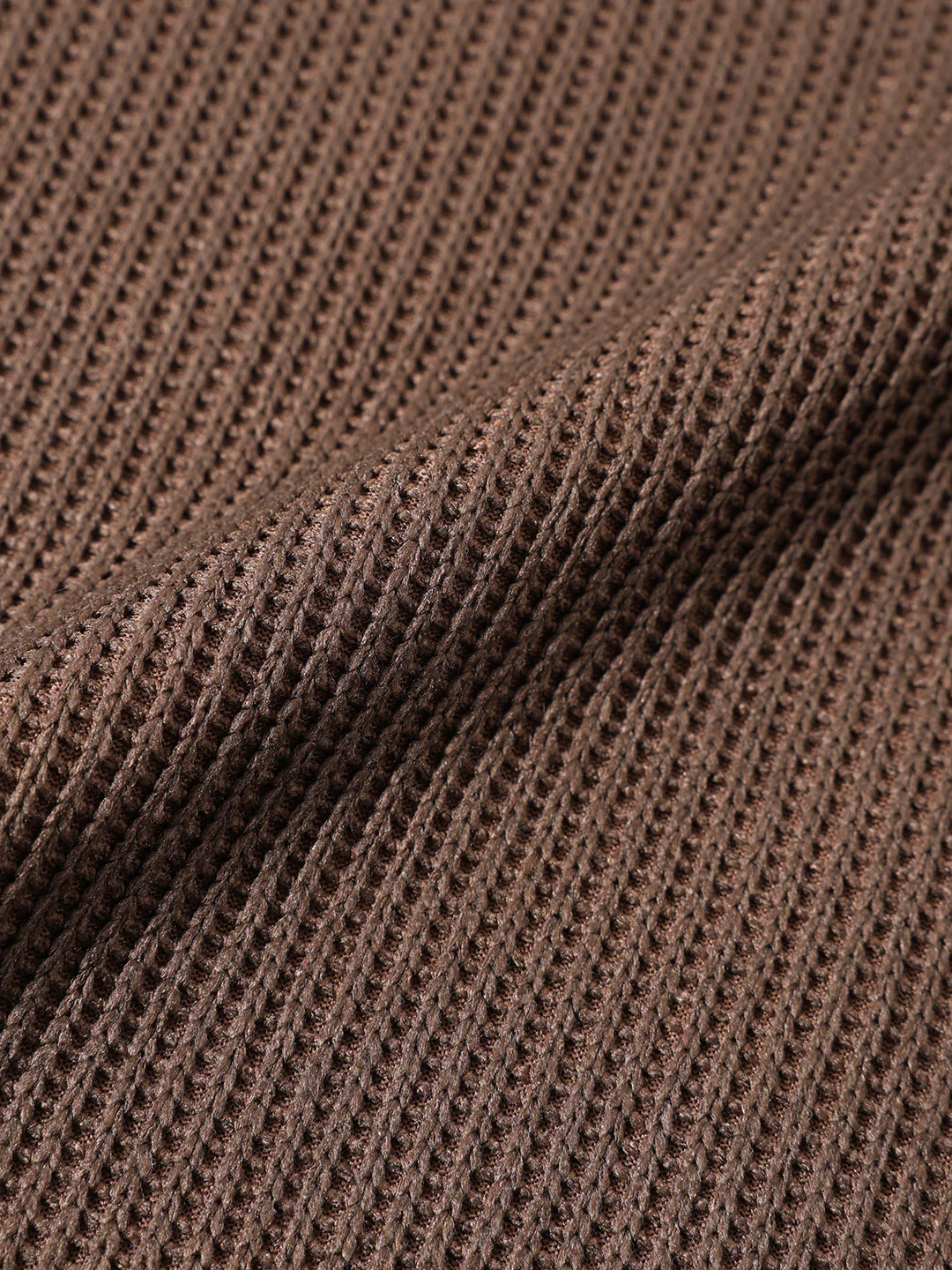 Men's Brown Boxy Fit Textured Casual T-Shirt - Image 6