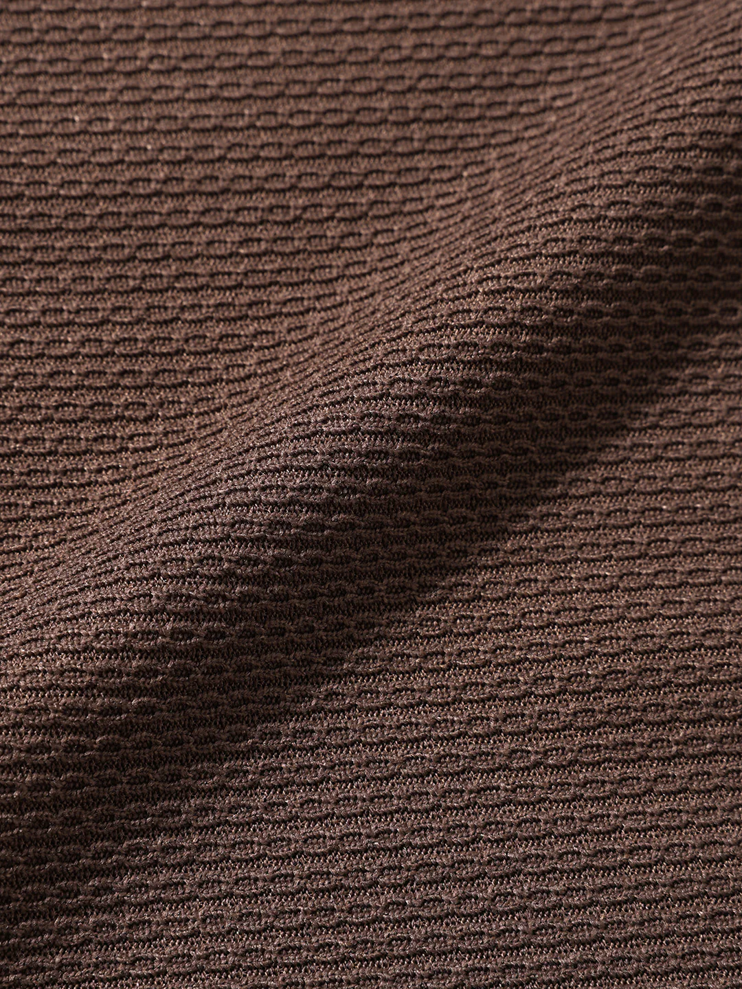 Men's Brown Boxy Fit Textured Casual T-Shirt - Image 6