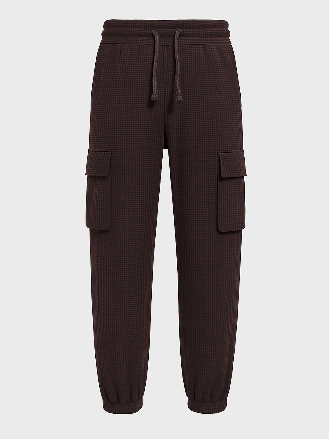 Men's Brown Loose Fit Solid Utility Joggers - Image 3
