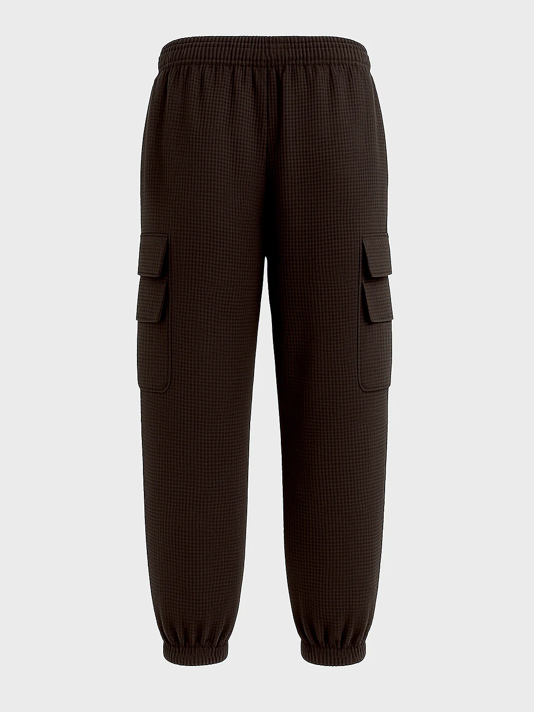 Men's Brown Loose Fit Solid Utility Joggers - Image 4