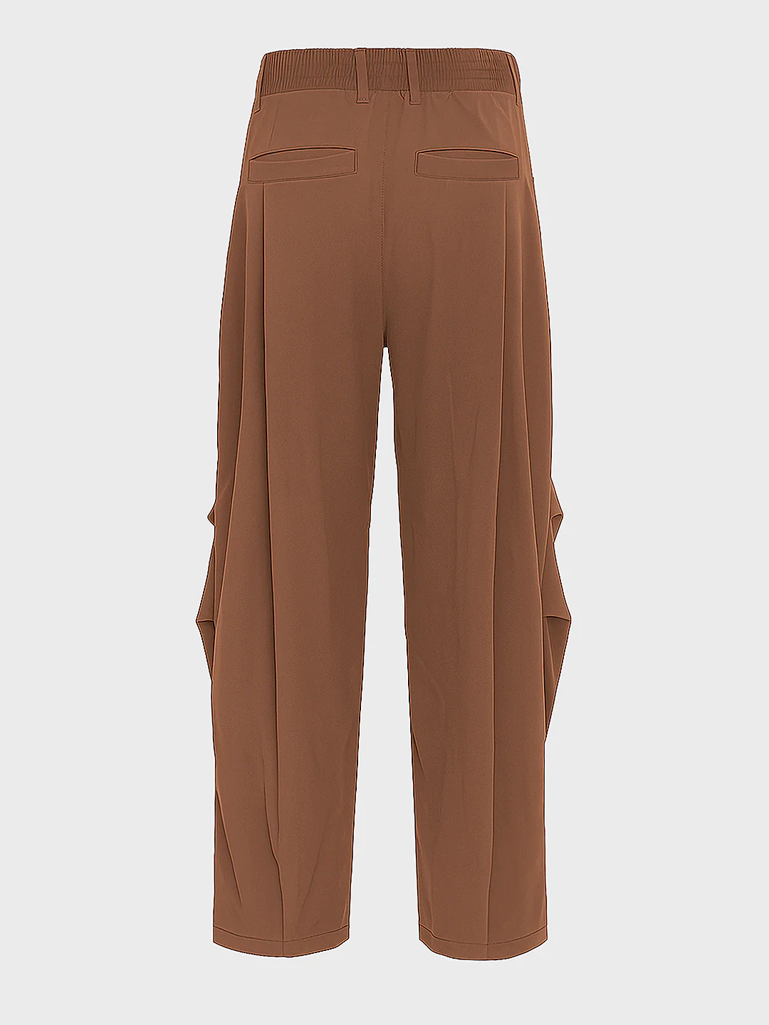 Men's Brown Loose Fit Solid Utility Trousers - Image 4