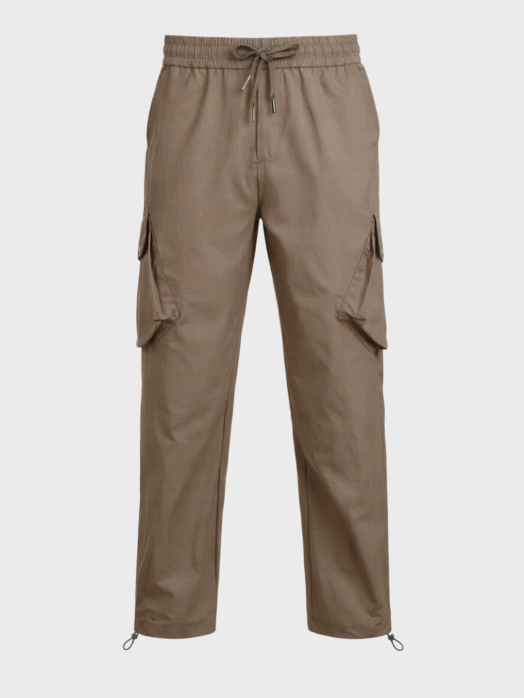 Men's Brown Loose Fit Solid Utility Cargo - Image 6