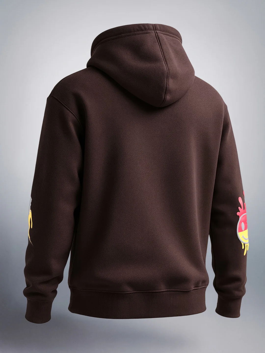 Men's Brown Oversized Fit Printed Street Sweatshirt - Image 4
