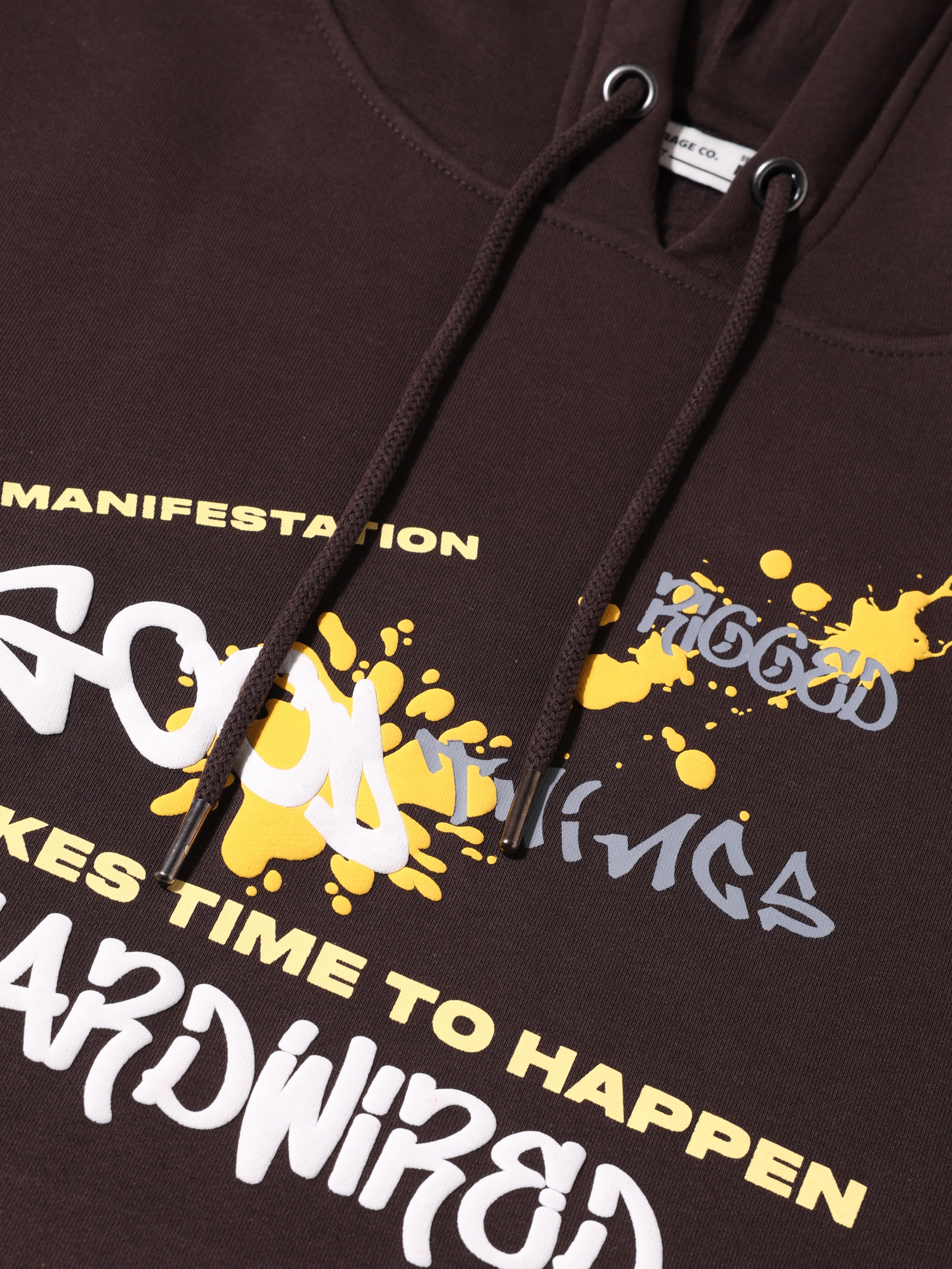 Men's Brown Oversized Fit Printed Street Sweatshirt - Image 5