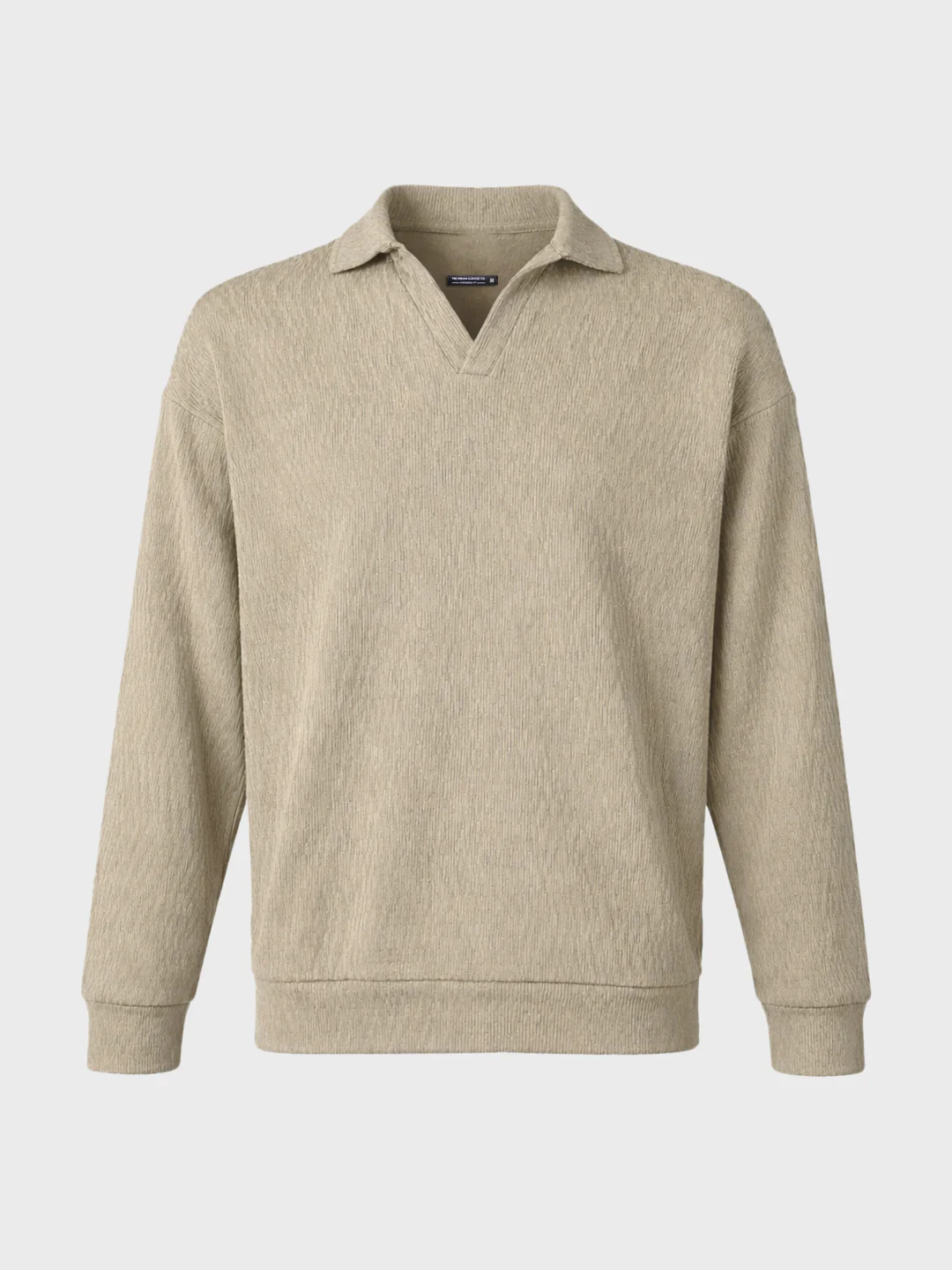 Men's Brown Oversized Fit Textured Casual T-Shirts - Image 5
