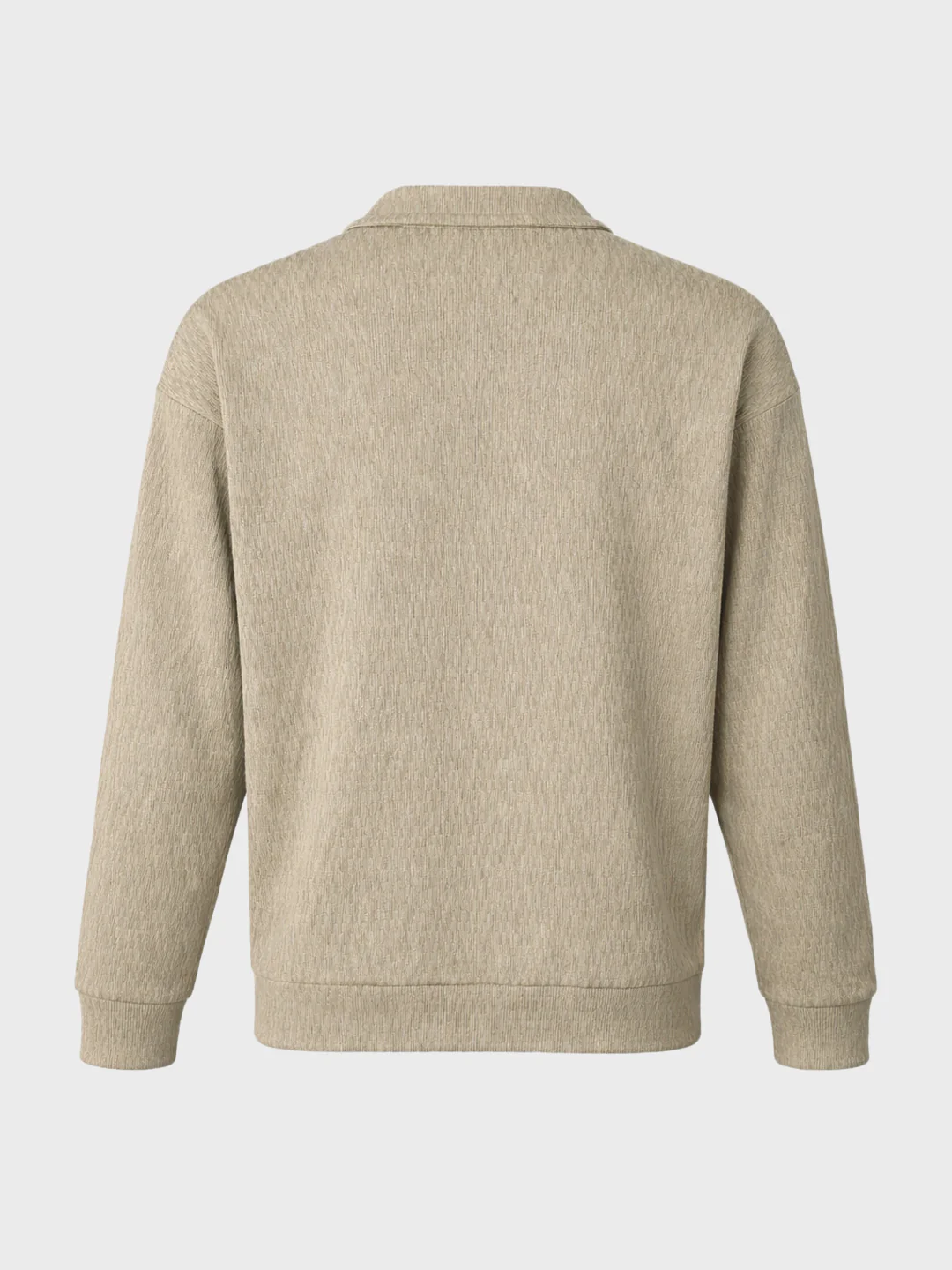 Men's Brown Oversized Fit Textured Casual T-Shirts - Image 6