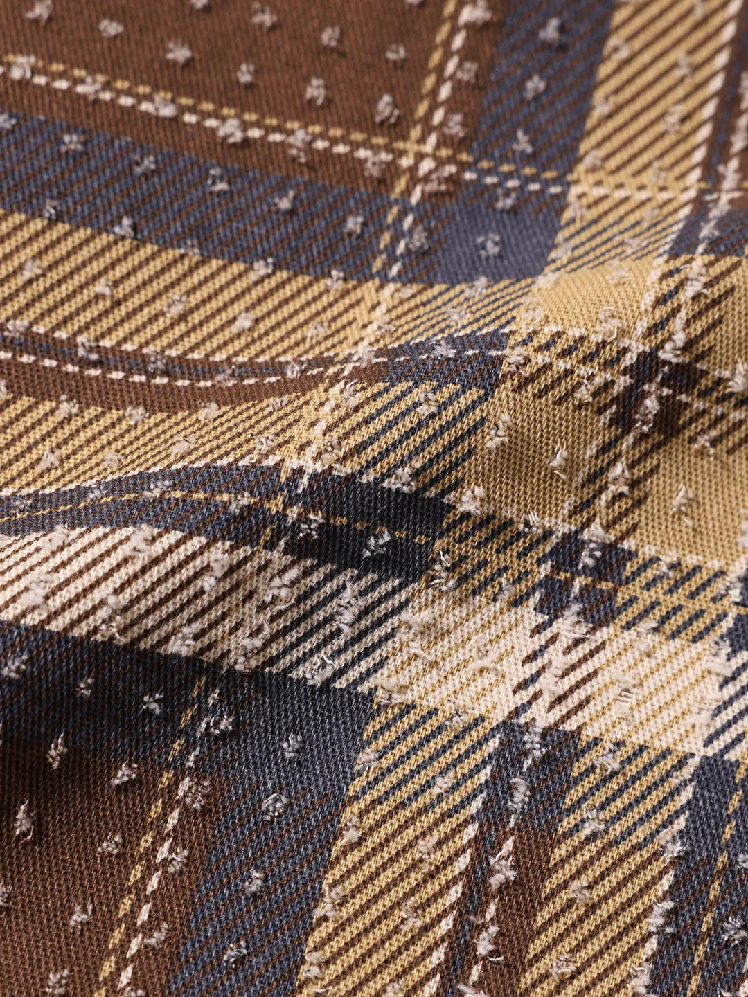 Men's Brown Regular Fit Checked Casual Shirt - Image 6