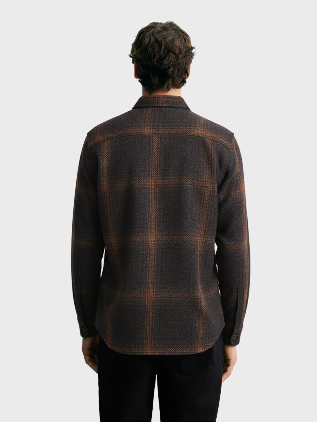 Men's Brown Regular Fit Checked Casual Shirt - Image 2