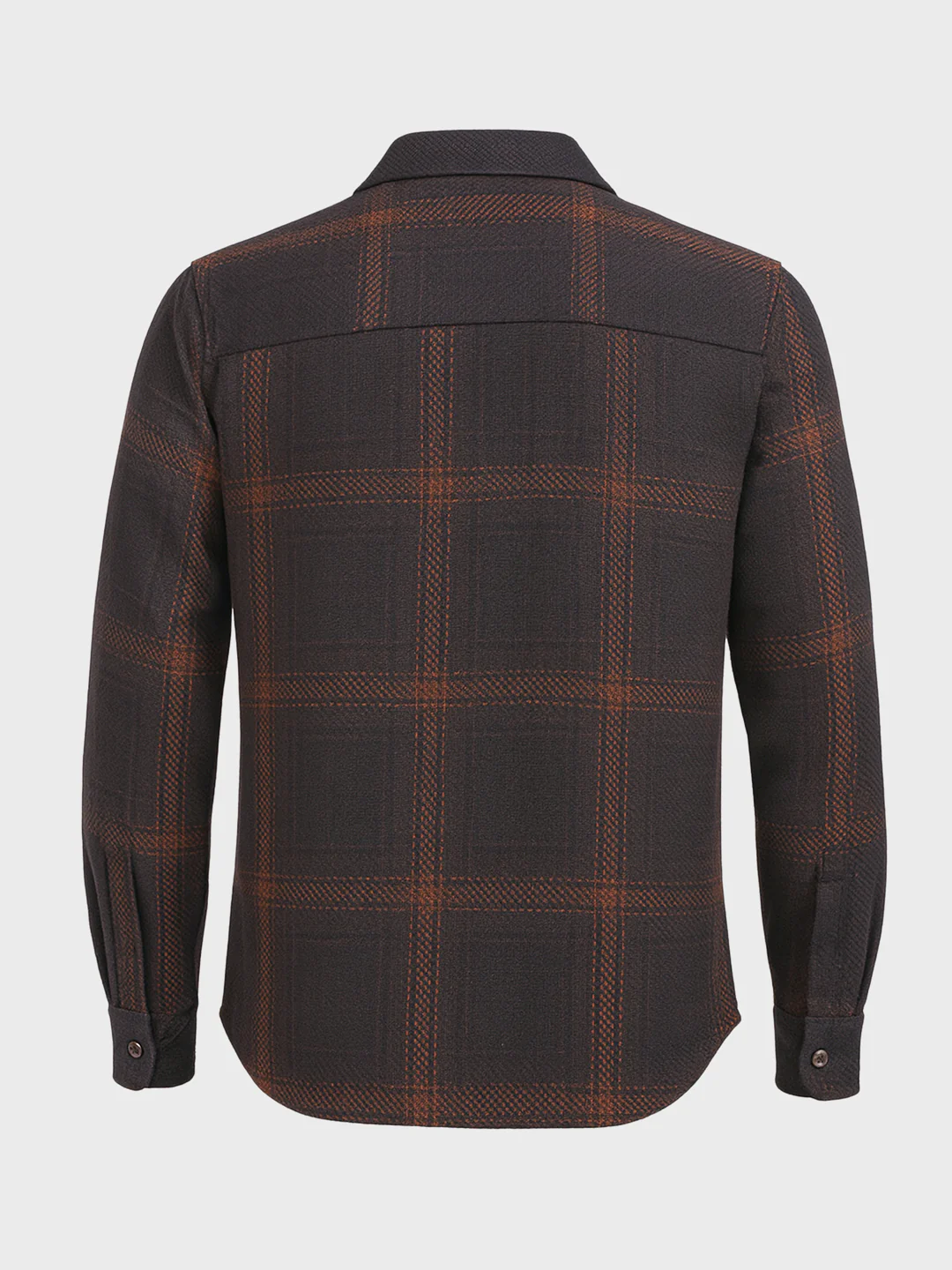 Men's Brown Regular Fit Checked Casual Shirt - Image 5