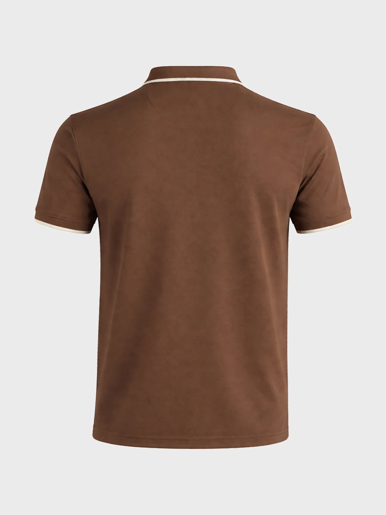 Men's Brown Regular Fit Embroidered Casual T-Shirts - Image 6