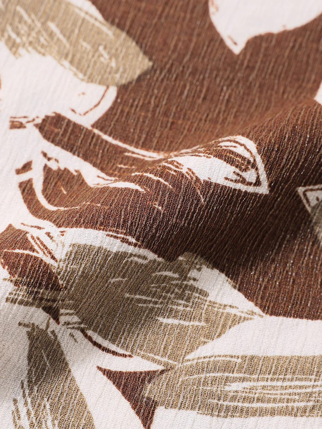 Men's Brown Regular Fit Printed Casual Shirts - Image 7