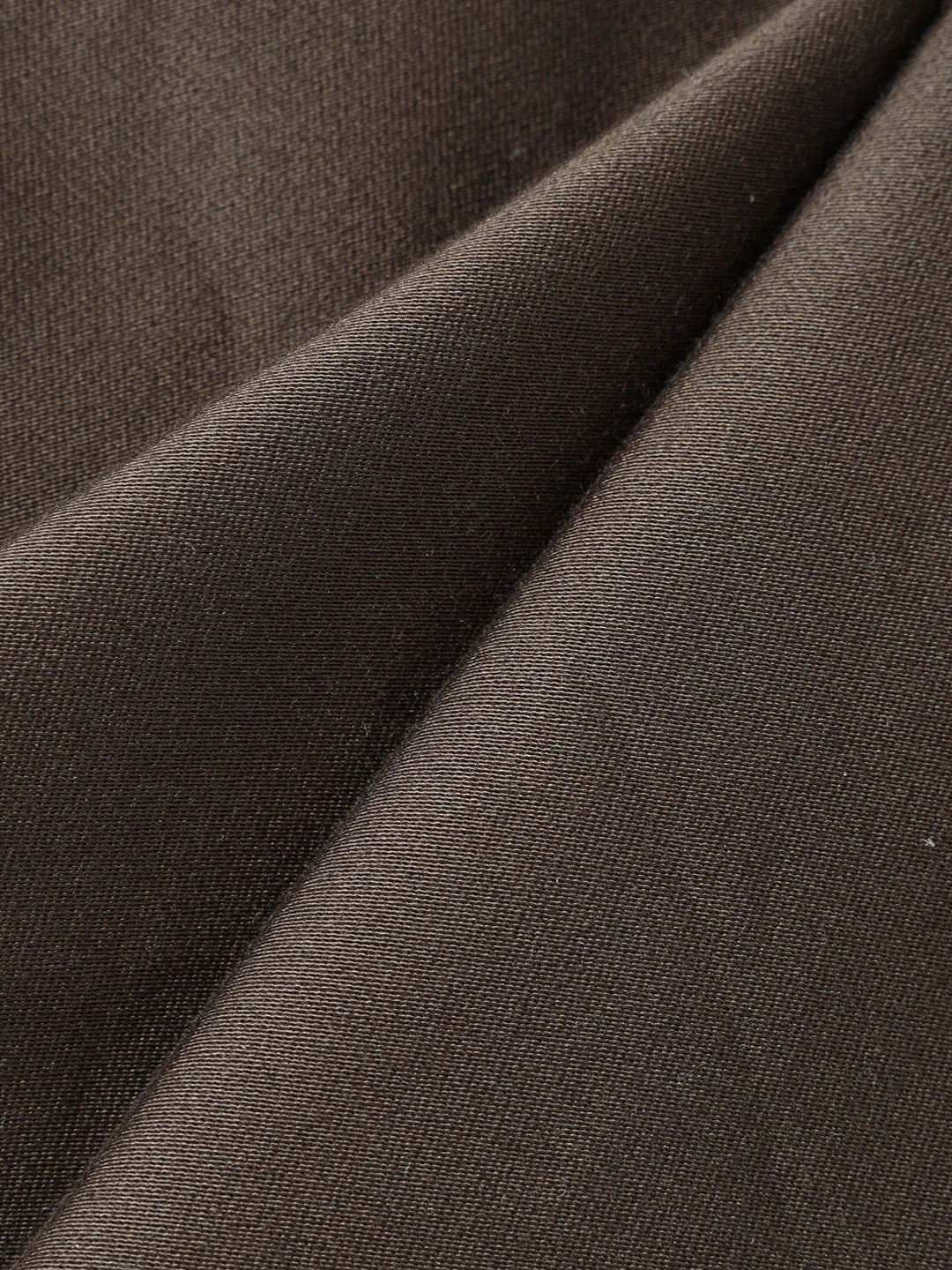 Men's Brown Regular Fit Solid Casual Chinos - Image 7