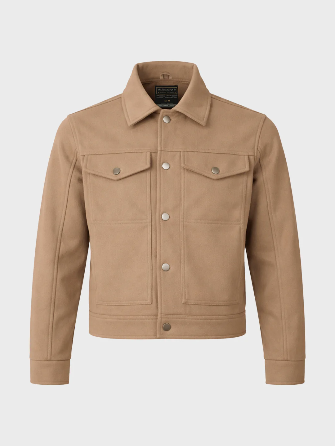Men's Brown Regular Fit Solid Casual Jacket - Image 3