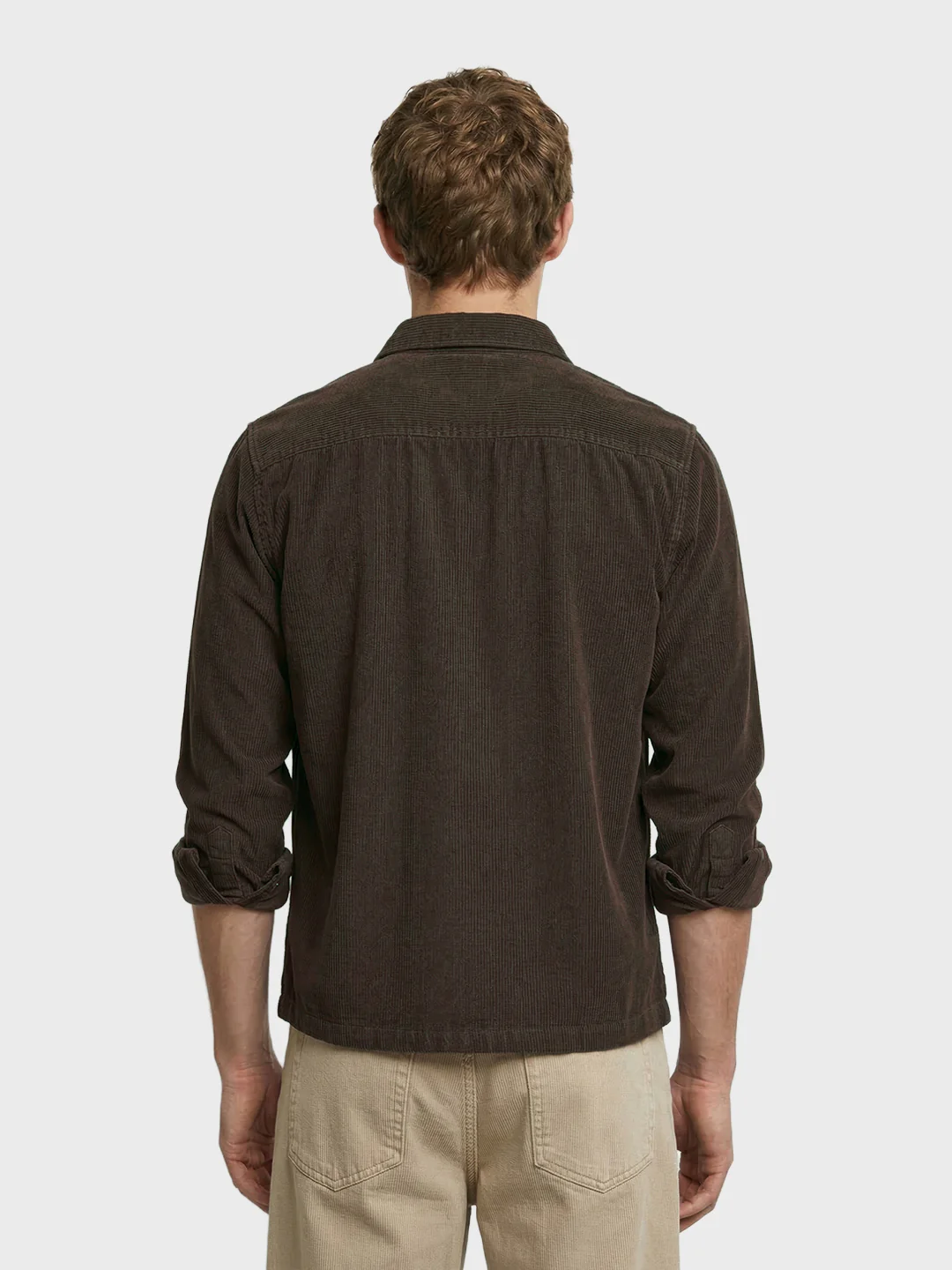 Men's Brown Regular Fit Solid Casual Shirt - Image 4