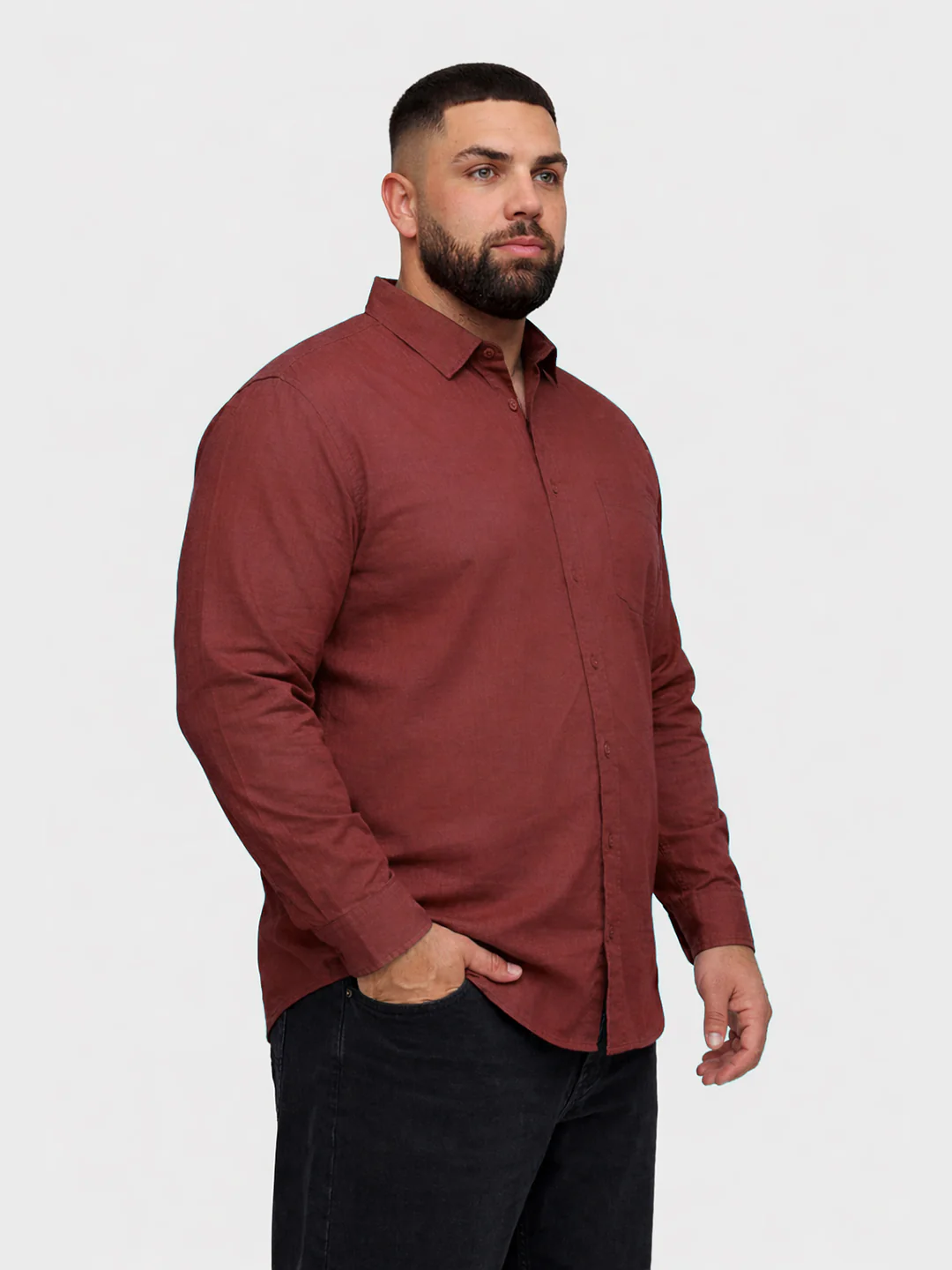 Men's Brown Regular Fit Solid Casual Shirt - Image 2