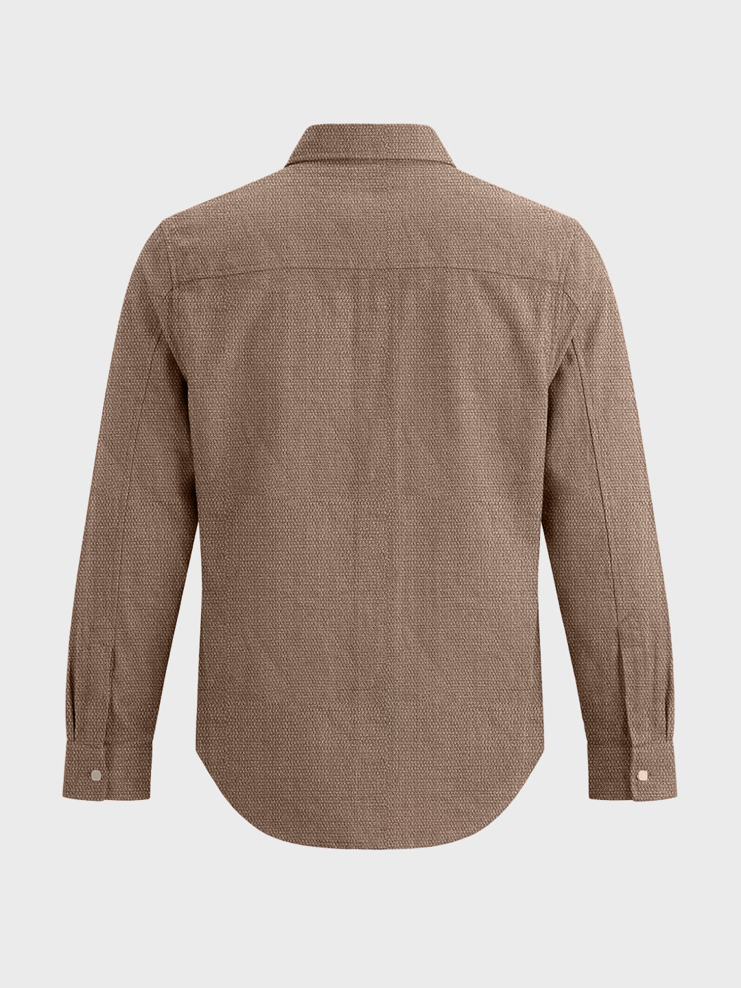 Men's Brown Regular Fit Solid Casual Shirts - Image 7