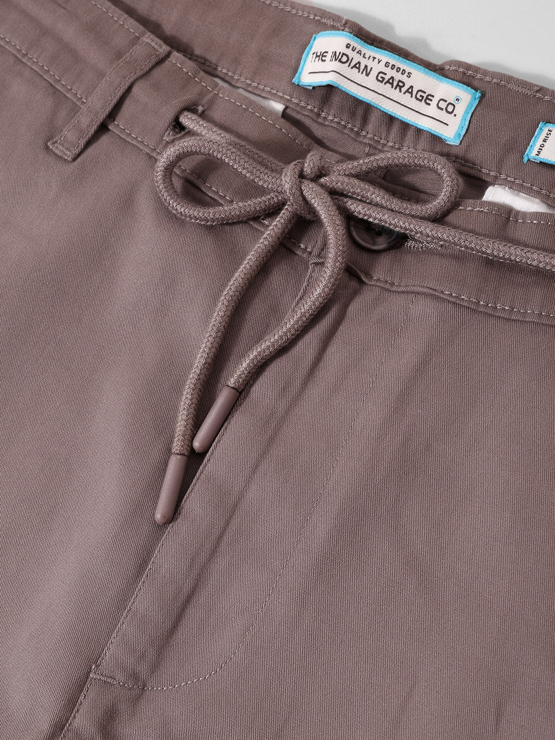 Men's Taupe Regular Fit Solid Utility Cargo - Image 6