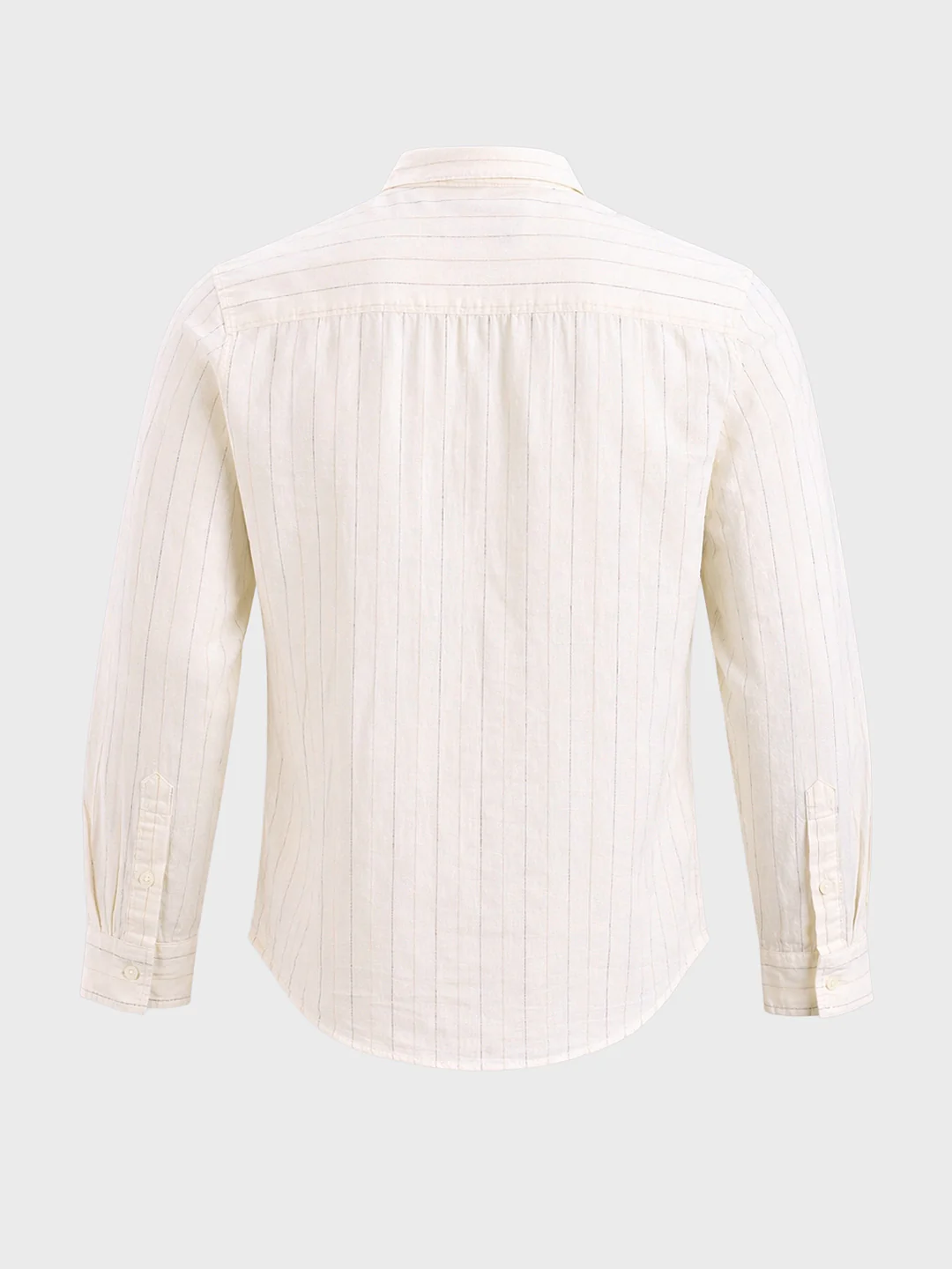 Men's Brown Regular Fit Striped Casual Shirts - Image 7