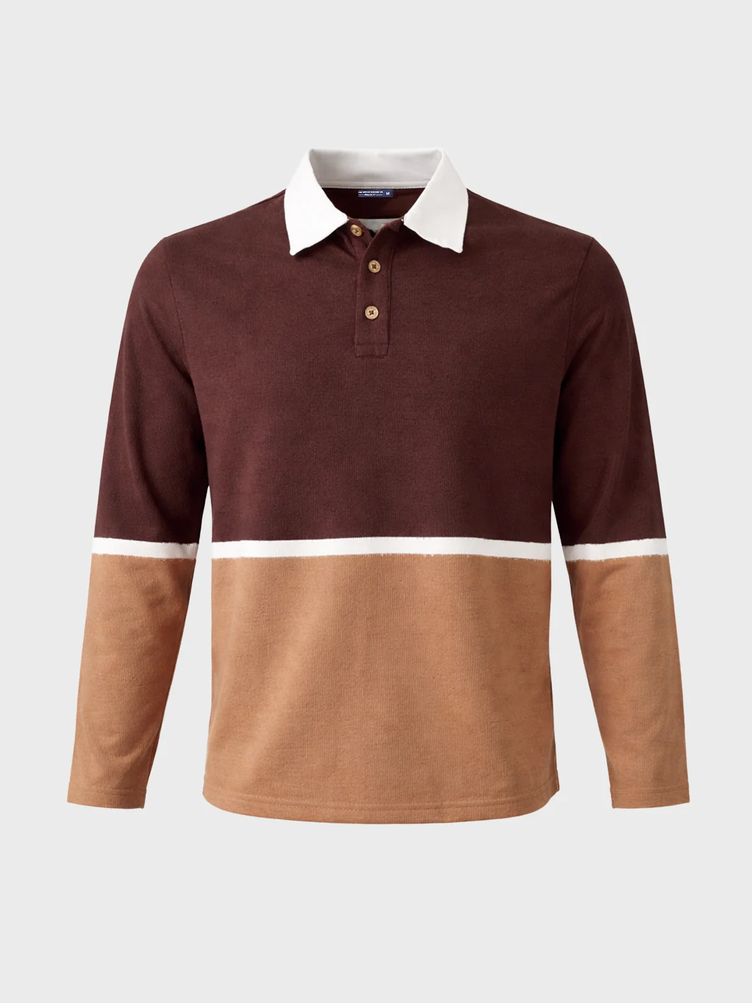 Men's Brown Regular Fit Striped Casual T-Shirt - Image 5