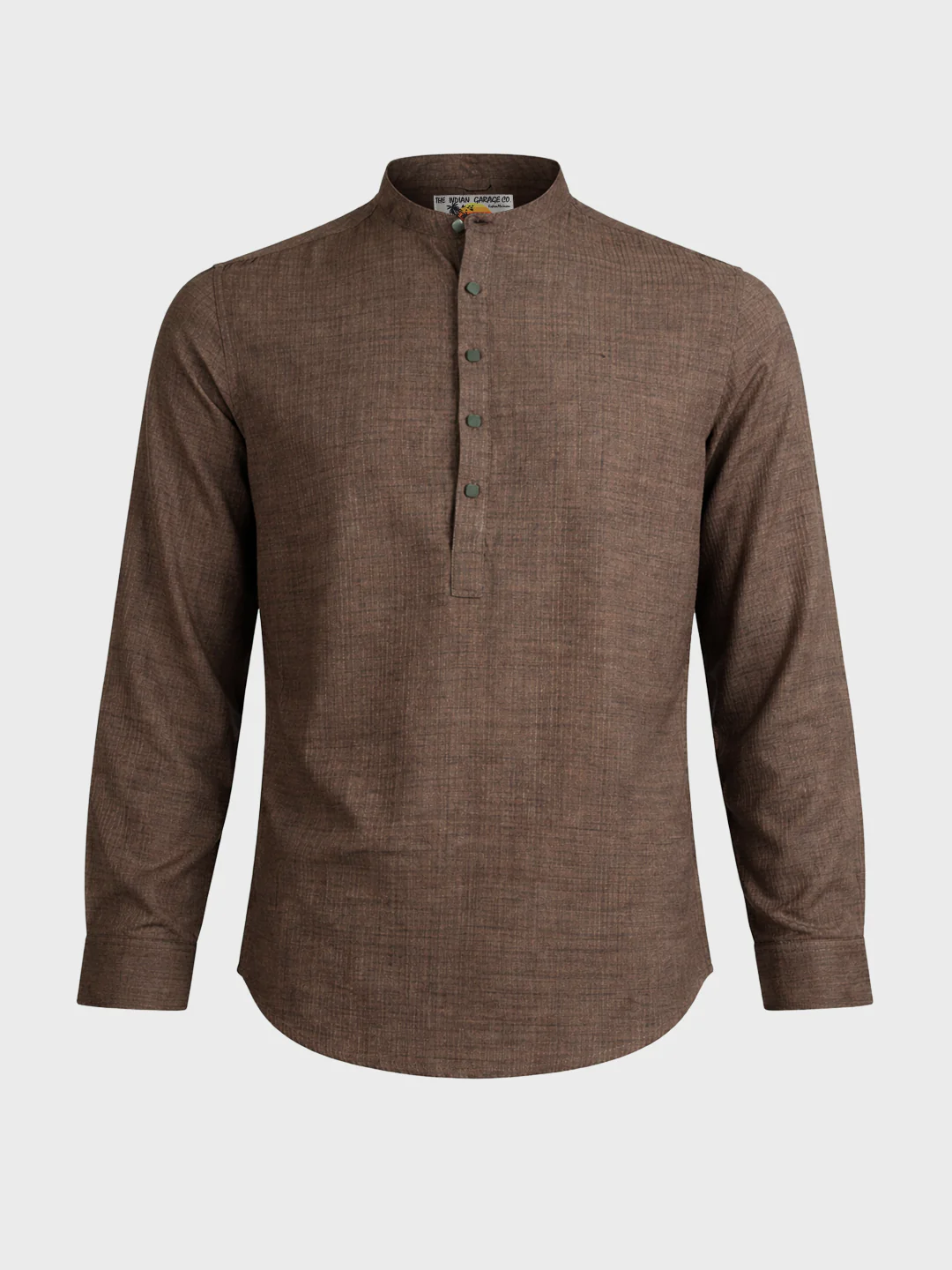Men's Brown Regular Fit Solid Casual Shirt - Image 6