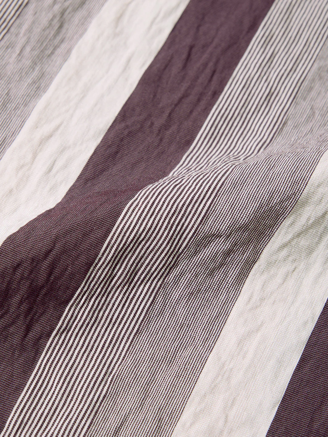 Men's Brown Regular Fit Vertical Stripes Casual Shirt - Image 8