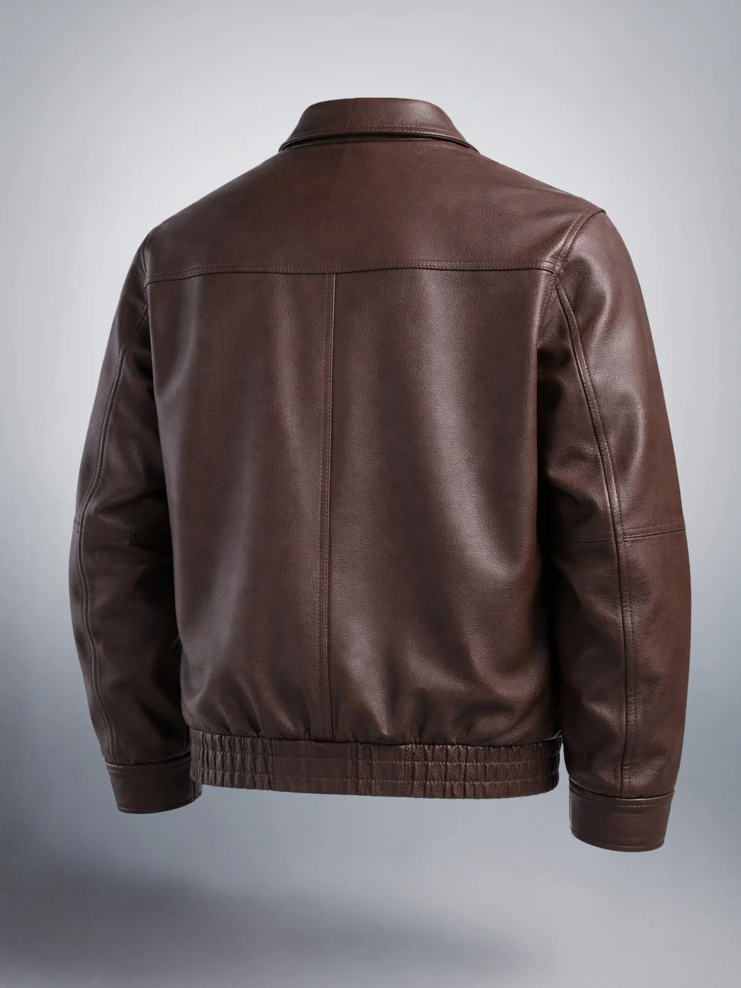 Men's Brown Relaxed Fit Solid Casual Bomber Jacket - Image 4