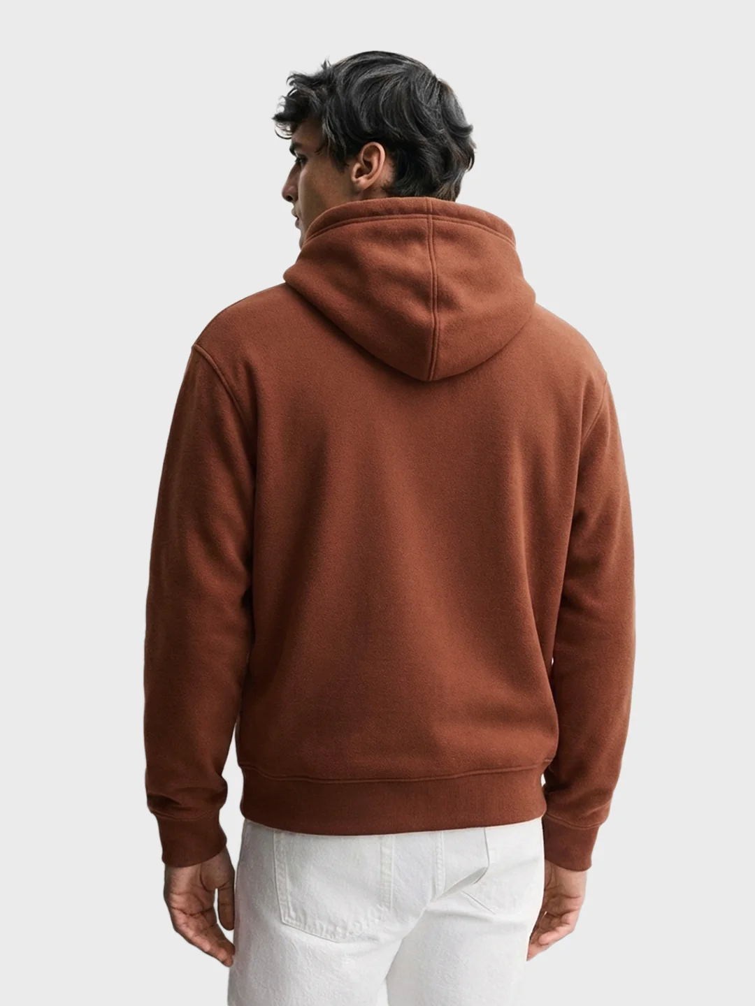 Men's Brown Relaxed Fit Embroided Casual Sweatshirt - Image 2