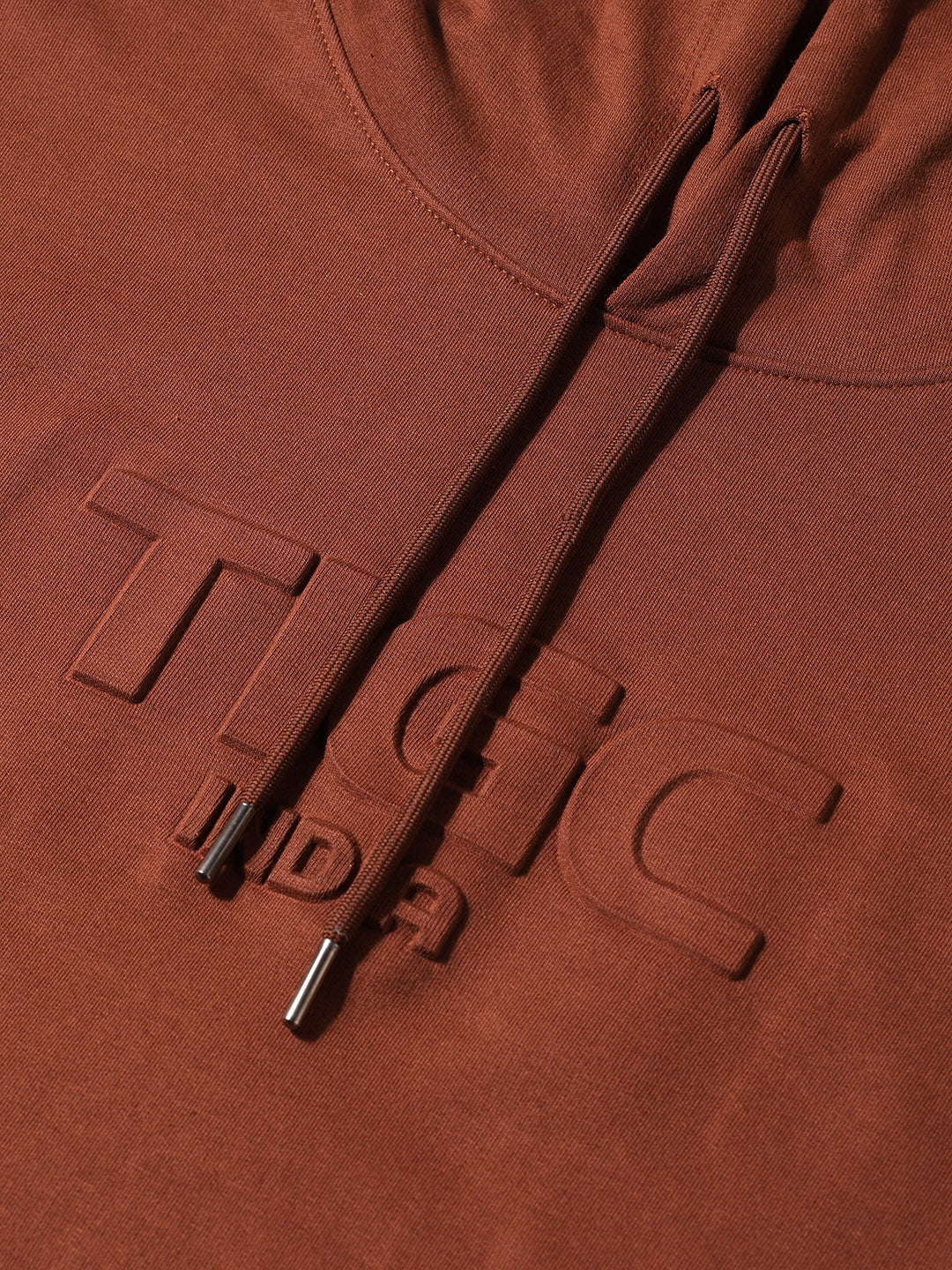 Men's Brown Relaxed Fit Embroided Casual Sweatshirt - Image 5