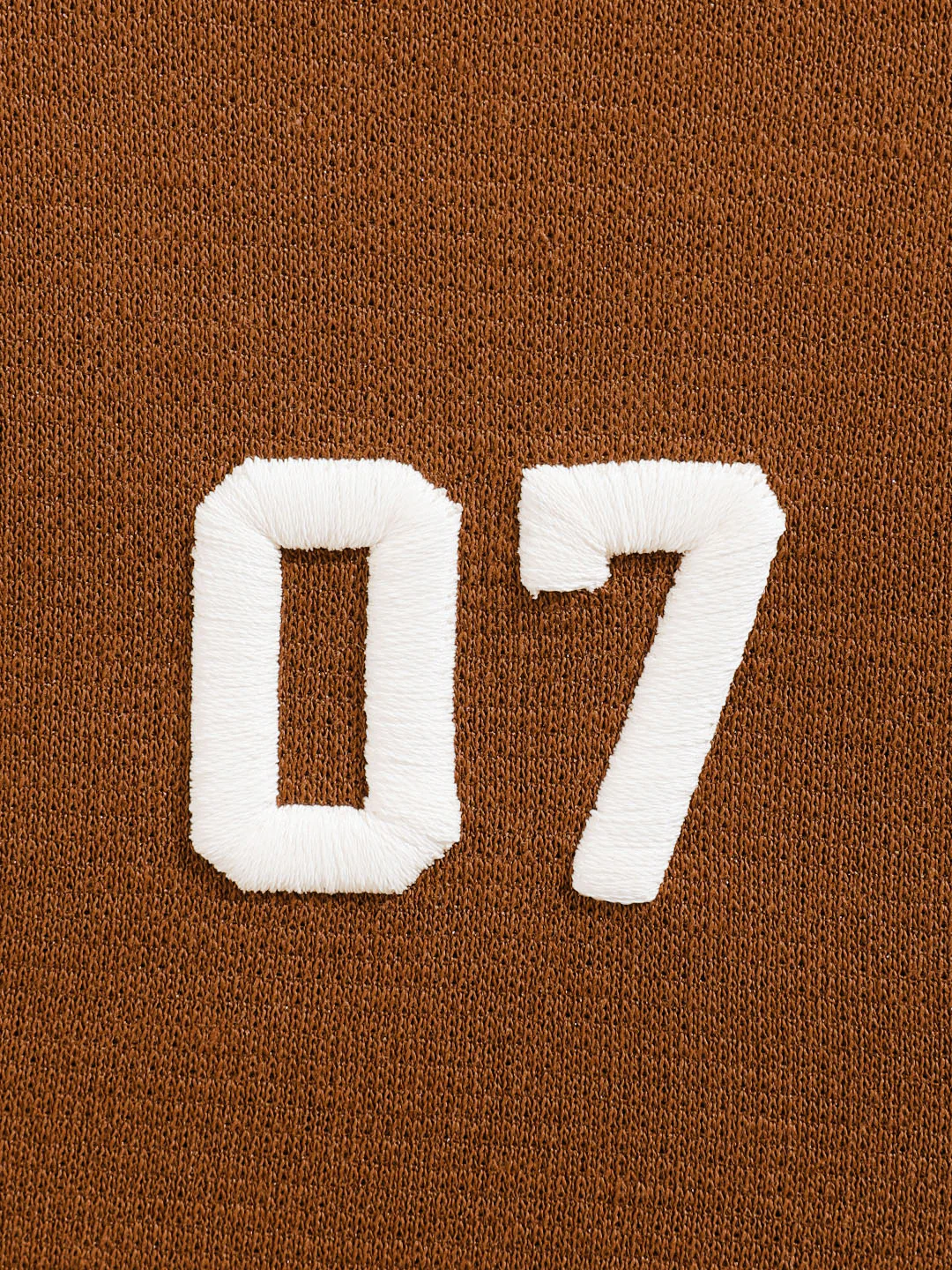 Men's Brown Relaxed Fit Embroided Casual Sweatshirt - Image 5