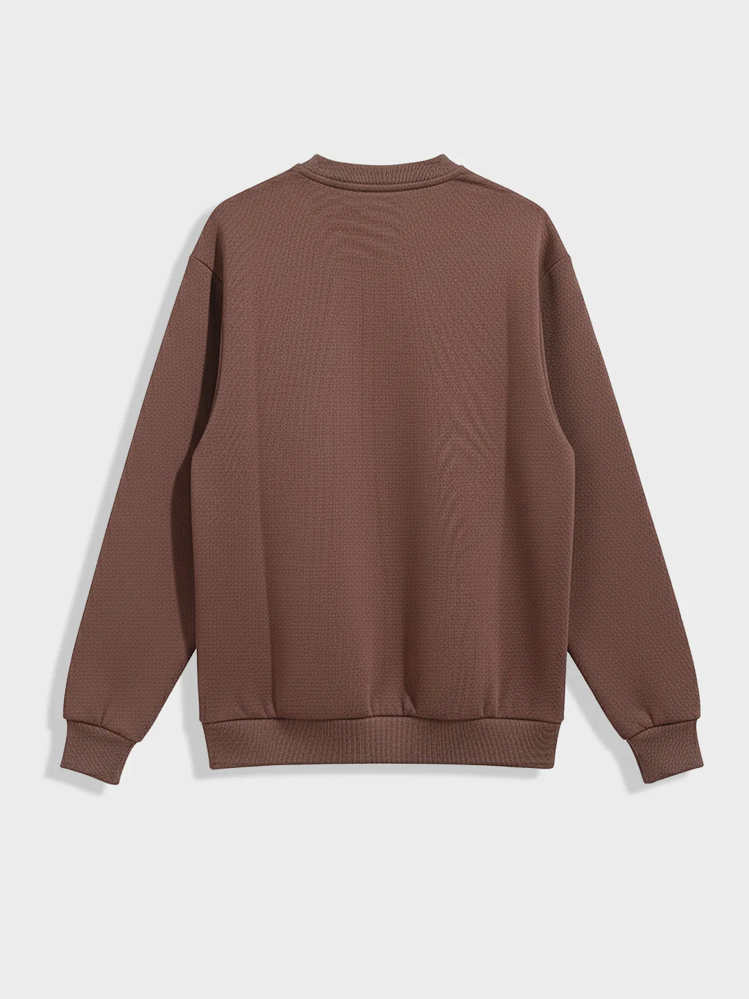 Men's Brown Relaxed Fit Embroided Casual Sweatshirt - Image 4
