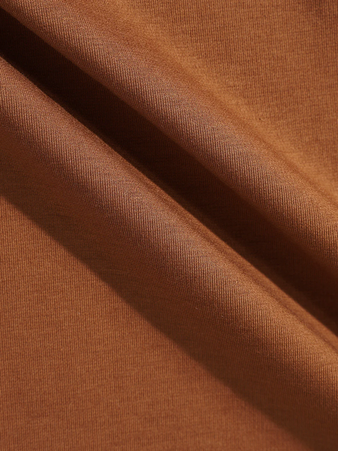 Men's Brown Relaxed Fit Embroided 240 GSM Casual T-Shirt - Image 9