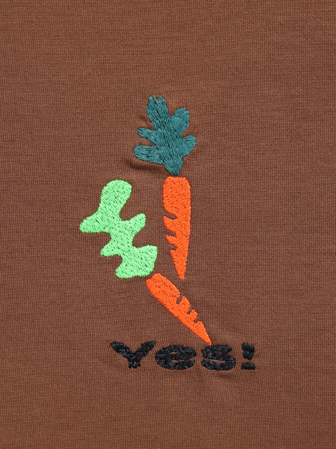 Men's Brown Relaxed Fit Embroided 240 GSM Casual T-Shirt - Image 8
