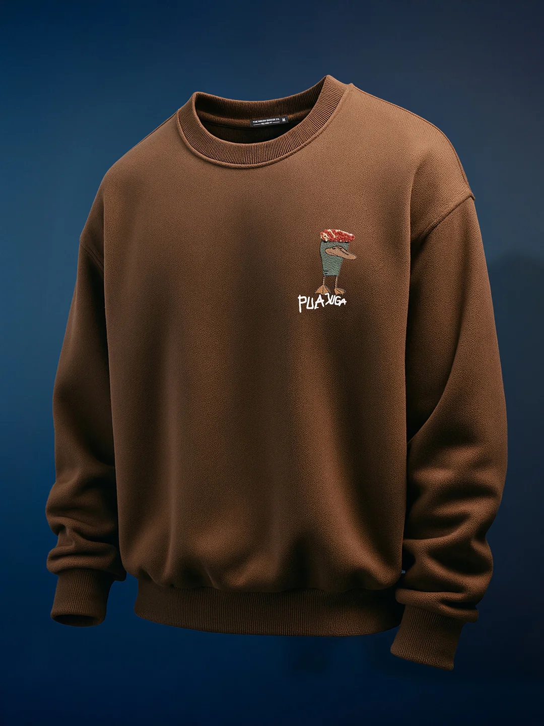 Men's Brown Relaxed Fit Graphic Printed Casual Sweatshirt - Image 2