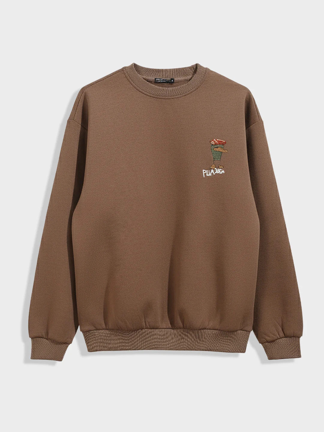Men's Brown Relaxed Fit Graphic Printed Casual Sweatshirt - Image 3