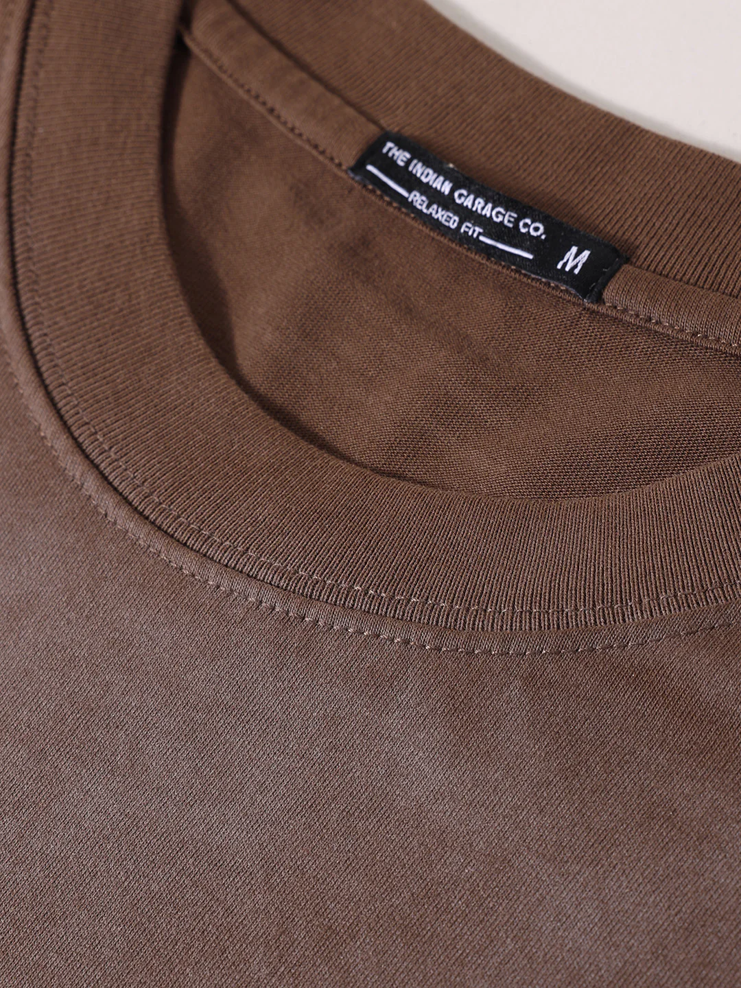 Men's Brown Relaxed Fit Graphic Printed 240 GSM Street Wear T-Shirt - Image 4