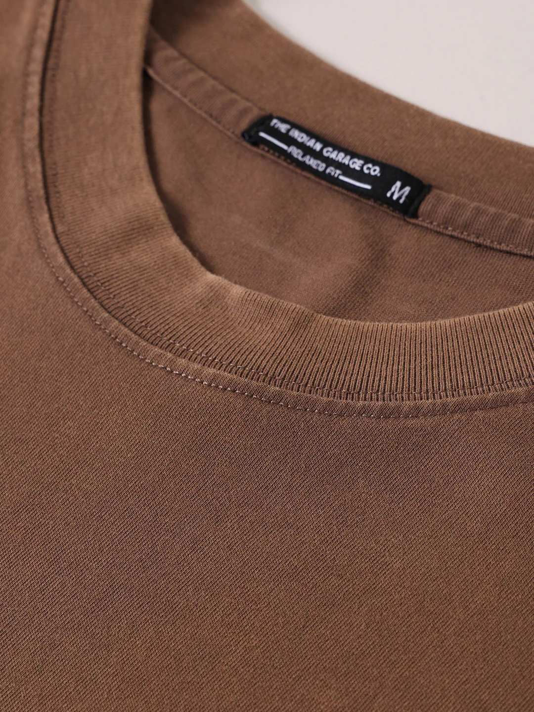 Men's Brown Relaxed Fit Graphic Printed 240 GSM Street Wear T-Shirt - Image 4