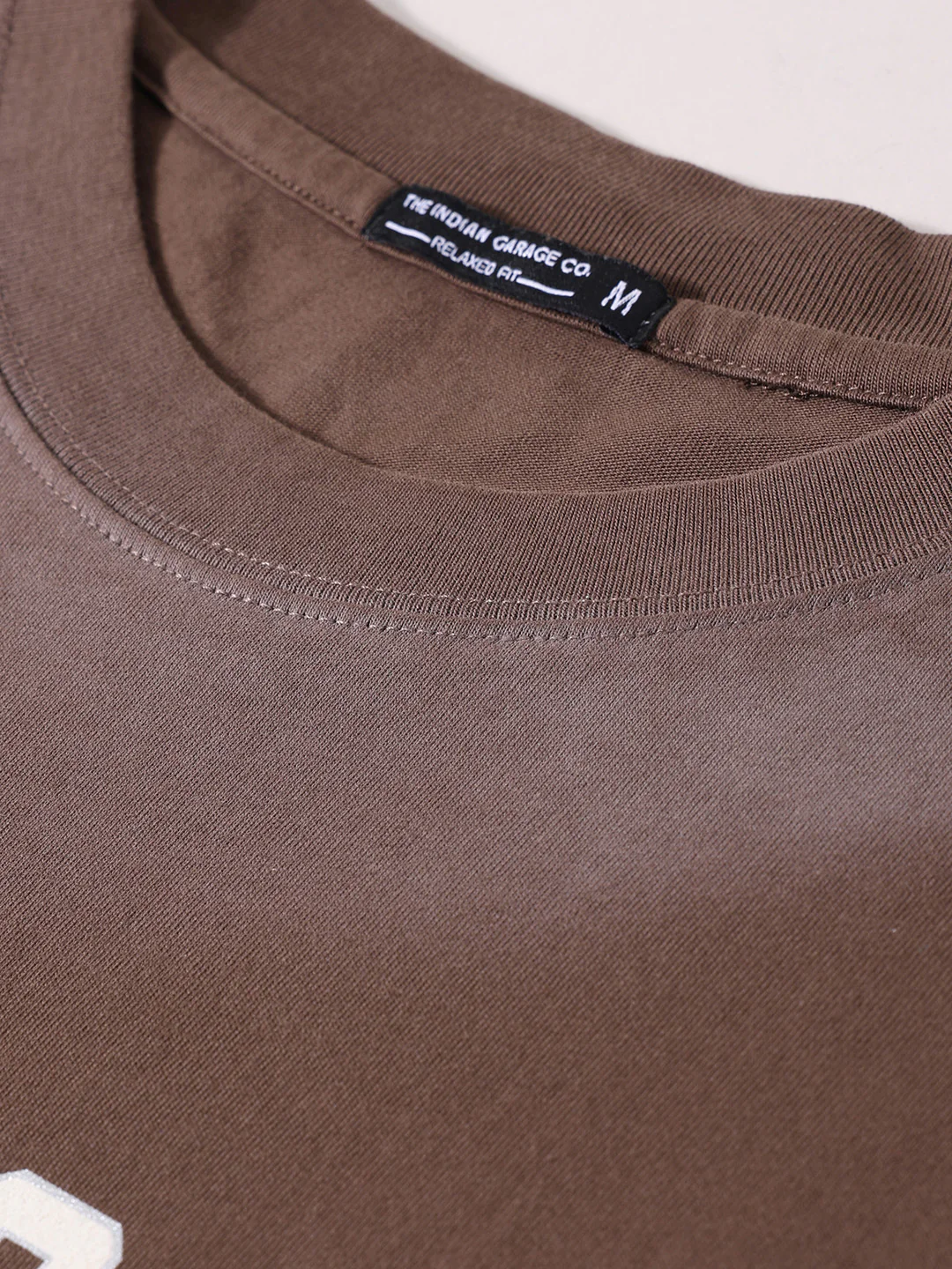 Men's Brown Relaxed Fit Graphic Printed 240 GSM Street Wear T-Shirt - Image 4